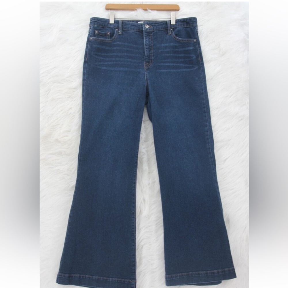 Jessica Simpson Dark Blue Flare Wide Leg Jeans